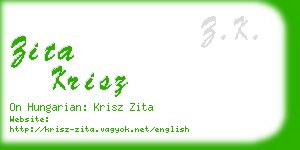 zita krisz business card